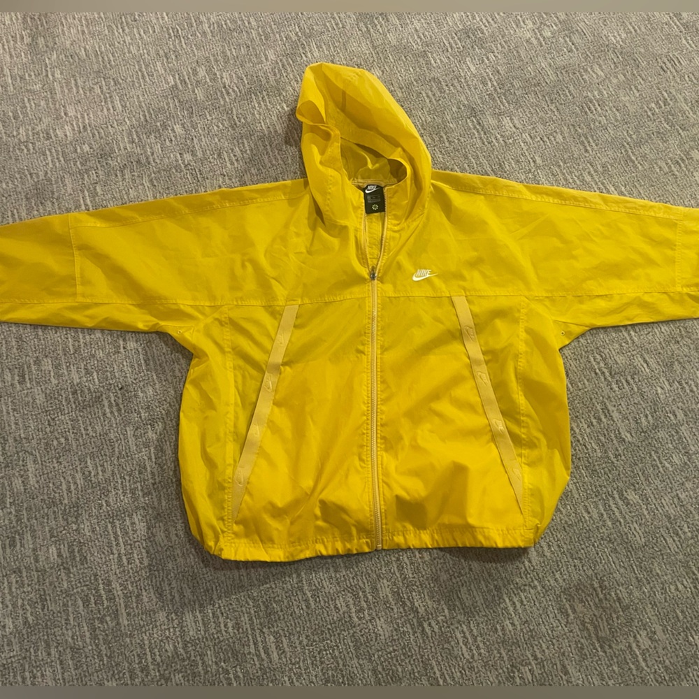Nike yellow windbreaker unisex